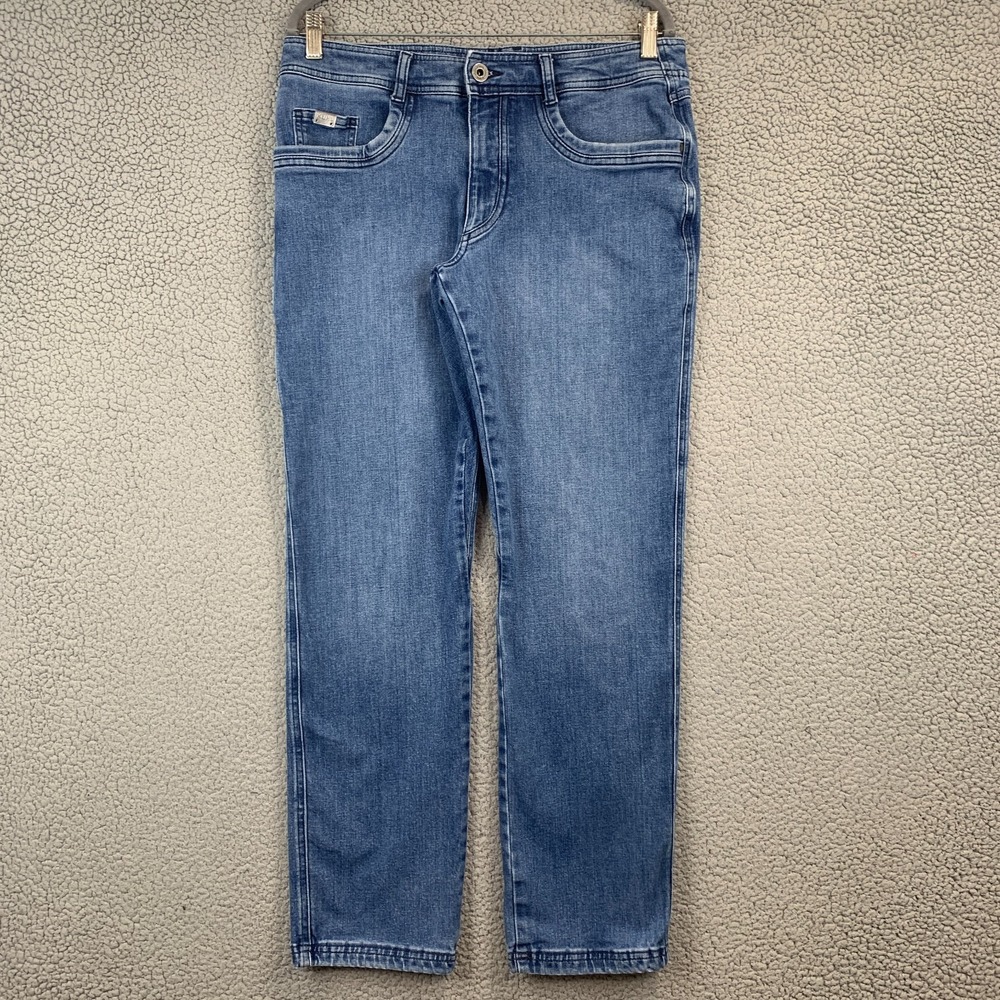 KUHL Klassik Jeans Men's 34x32 Stretch Denim Blue Indigo Dye Organic Comfort